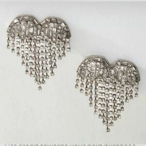 Free People Silver Hearts On Fire Dangle Earrings